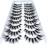 NEW 2/5/10 Pairs Natural False Eyelashes Fake Lashes Long Makeup 3d Mink Lashes Extension Eyelash Mink Eyelashes for Beauty 54