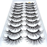 NEW 2/5/10 Pairs Natural False Eyelashes Fake Lashes Long Makeup 3d Mink Lashes Extension Eyelash Mink Eyelashes for Beauty 54