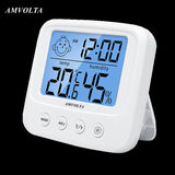 Amvolta LCD Digital Temperature Humidity Meter Baby Home Indoor Electronic Hygrometer Thermometer Weather Station Baby Room