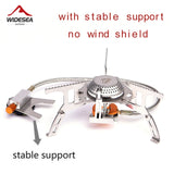 Widesea Camping Gas Stove Outdoor Folding Electronic Tourist Burner Portable Foldable Equipment Heater Hiking Fishing Trekking