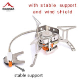 Widesea Camping Gas Stove Outdoor Folding Electronic Tourist Burner Portable Foldable Equipment Heater Hiking Fishing Trekking
