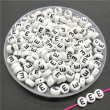 100pcs/lot 4x7mm Acrylic Spacer Beads Letter Beads Oval Alphabet Beads For Jewelry Making DIY Handmade Accessories