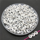 100pcs/lot 4x7mm Acrylic Spacer Beads Letter Beads Oval Alphabet Beads For Jewelry Making DIY Handmade Accessories
