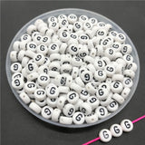 100pcs/lot 4x7mm Acrylic Spacer Beads Letter Beads Oval Alphabet Beads For Jewelry Making DIY Handmade Accessories