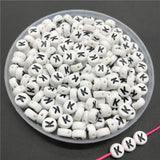 100pcs/lot 4x7mm Acrylic Spacer Beads Letter Beads Oval Alphabet Beads For Jewelry Making DIY Handmade Accessories