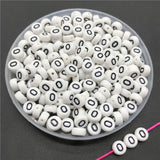 100pcs/lot 4x7mm Acrylic Spacer Beads Letter Beads Oval Alphabet Beads For Jewelry Making DIY Handmade Accessories