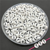 100pcs/lot 4x7mm Acrylic Spacer Beads Letter Beads Oval Alphabet Beads For Jewelry Making DIY Handmade Accessories