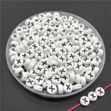 100pcs/lot 4x7mm Acrylic Spacer Beads Letter Beads Oval Alphabet Beads For Jewelry Making DIY Handmade Accessories