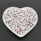 100pcs/lot 4x7mm Acrylic Spacer Beads Letter Beads Oval Alphabet Beads For Jewelry Making DIY Handmade Accessories