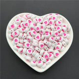 100pcs/lot 4x7mm Acrylic Spacer Beads Letter Beads Oval Alphabet Beads For Jewelry Making DIY Handmade Accessories