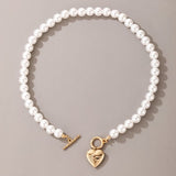 Elegant Big White Imitation Pearl Beads Necklace