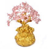 Lucky Money Tree Chinese Gold Ingot Crystal Fortune Tree Ornament Wealth Ornament Home Office Table Decoration Tabletop Crafts