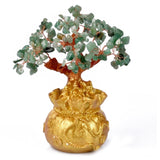 Lucky Money Tree Chinese Gold Ingot Crystal Fortune Tree Ornament Wealth Ornament Home Office Table Decoration Tabletop Crafts