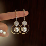 New Fashion Korean Oversized White Pearl Drop Earrings