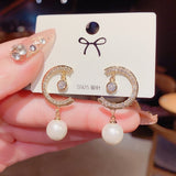 New Fashion Korean Oversized White Pearl Drop Earrings