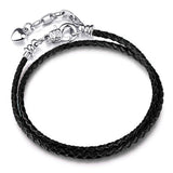 Silver Plated Cute Owl Snake Chain Charm Bracelet