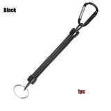 1PC Tactical Retractable Spring Elastic Rope Security Gear Tool Hiking Camping Anti-lost Phone Keychain Fishing Lanyards Outdoor