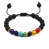 Black Lava Stone Crown Charm Tiger Eye Beads Bracelet For Men Women Braided Bracelets Handmade Adjustable Jewelry Pulseira