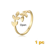 IFMIA Trendy Gold Butterfly Rings For Women