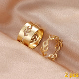 IFMIA Trendy Gold Butterfly Rings For Women