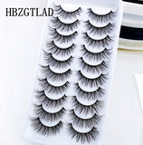 NEW 2/5/10 Pairs Natural False Eyelashes Fake Lashes Long Makeup 3d Mink Lashes Extension Eyelash Mink Eyelashes for Beauty 54