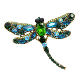 Crystal Vintage Dragonfly Pin