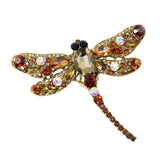 Crystal Vintage Dragonfly Pin