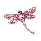 Crystal Vintage Dragonfly Pin