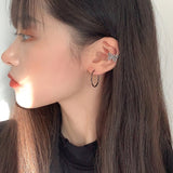 2020 Fashion Geometric Butterfly Clip Earring For Teens Women Ear Cuffs Cool Jewelry Retro Chain Long Hanging Earings Metal Gift