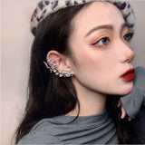 2020 Fashion Geometric Butterfly Clip Earring For Teens Women Ear Cuffs Cool Jewelry Retro Chain Long Hanging Earings Metal Gift