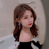 2020 Fashion Geometric Butterfly Clip Earring For Teens Women Ear Cuffs Cool Jewelry Retro Chain Long Hanging Earings Metal Gift