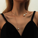 Elegant Big White Imitation Pearl Necklace