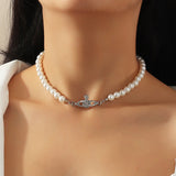 Elegant Big imitation Pearl Necklace