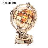 3D Luminous Globe Wooden Puzzle Game