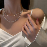 Vintage Multi-layer Sparkling Chain Necklace