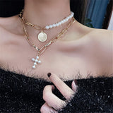 Vintage Multi-layer Sparkling Chain Necklace