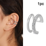 17KM Gold Leaves Ear Cuff Black Non-Piercing Ear Clips Fake Cartilage Earrings Clip Earrings For Women Men Wholesale Jewelry