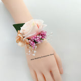 Bridal  & Bridesmaid Wedding Bouquet White Silk Flowers