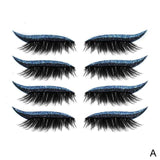 8pcs Reusable Cat Eye Makeup Eyelash Stripe