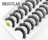 NEW 2/5/10 Pairs Natural False Eyelashes Fake Lashes Long Makeup 3d Mink Lashes Extension Eyelash Mink Eyelashes for Beauty 54