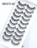 NEW 2/5/10 Pairs Natural False Eyelashes Fake Lashes Long Makeup 3d Mink Lashes Extension Eyelash Mink Eyelashes for Beauty 54
