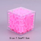 TOBEFU 3D Maze Magic Cube Transparent Six-sided Puzzle Speed Cube Rolling Ball Game Cubos Maze Toys for Children Educational