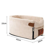 Portable Cat Dog Safety Bed For Car Travel