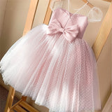 Summer Girl Dress Birthday Party Princess Dress Children  Polka Dots Gown Flower Girl Wedding Tutu Fluffy Dresses Vestidos