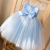 Summer Girl Dress Birthday Party Princess Dress Children  Polka Dots Gown Flower Girl Wedding Tutu Fluffy Dresses Vestidos