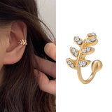 Silver Sparking Plated Metal Butterfly Ear Clips Without Piercing