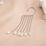 Silver Sparking Plated Metal Butterfly Ear Clips Without Piercing