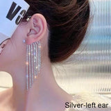 Silver Sparking Plated Metal Butterfly Ear Clips Without Piercing