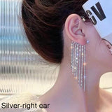 Silver Sparking Plated Metal Butterfly Ear Clips Without Piercing