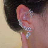 Silver Sparking Plated Metal Butterfly Ear Clips Without Piercing